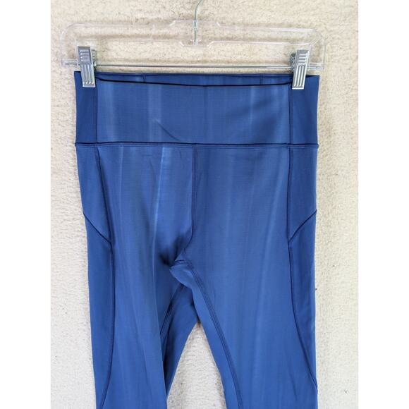Lululemon Leggings Womens Sz 8 Utility Blue In Movement 7/8 Tight Everlux Gym - Picture 9 of 16